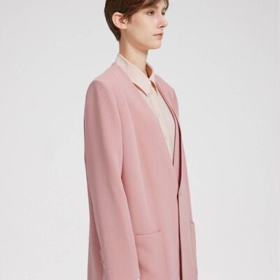 Single-breasted Compact Suiting Blazer - Peach coral - XL