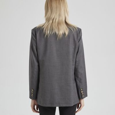 Mottled Single-Breasted Blazer - Anchor grey - M