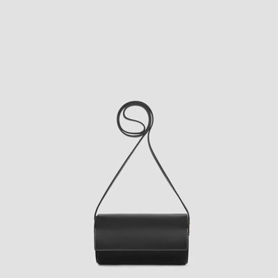 Minimal Cylinder Crossbody - Black