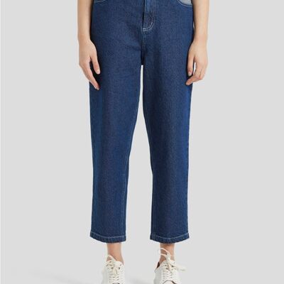Mid-Rise Cropped Jeans - Medium wash - M