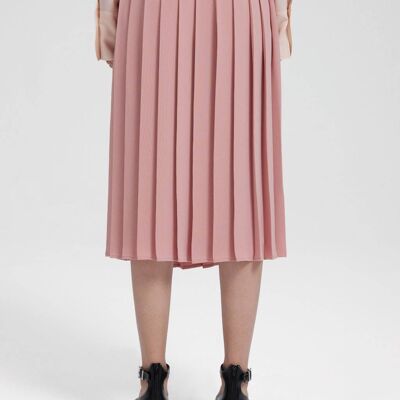 Pleated Midi Skirt - Peach coral - XL