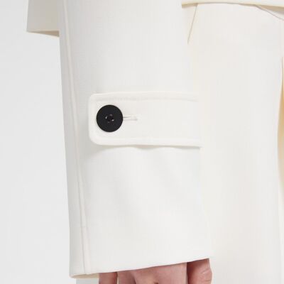 Cropped Box Jacket - White - L