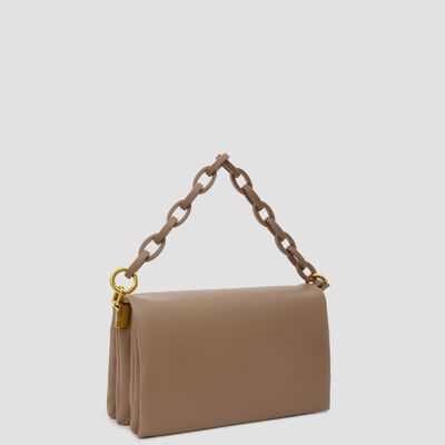 Flap Wallet Chain Bag - Nocciola