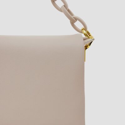 Flap Wallet Chain Bag - White