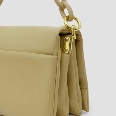 Flap Wallet Chain Bag - Yellow