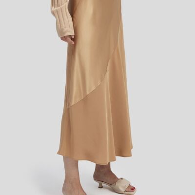 Flared Midi Skirt - Sandstone - L