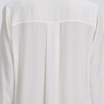 Cupro Oversize Relaxed Shirt - Natural white - XXL