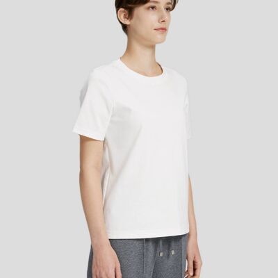 Round Neckline T-Shirt - White - L