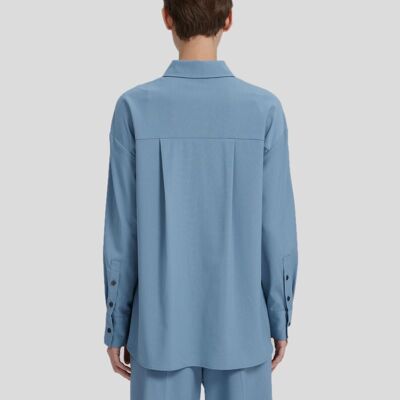 Elegant Long Shirt - Cerulean blue - L