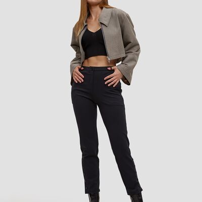 Slim Buttoned Pants - Black - M