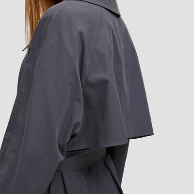 Crisp Buttoned Coat - Slate gray - M