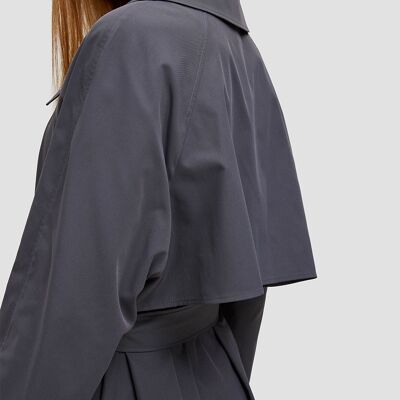 Crisp Buttoned Coat - Slate gray - XL