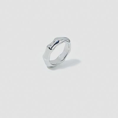 Bamboo Ring - Silver - OS