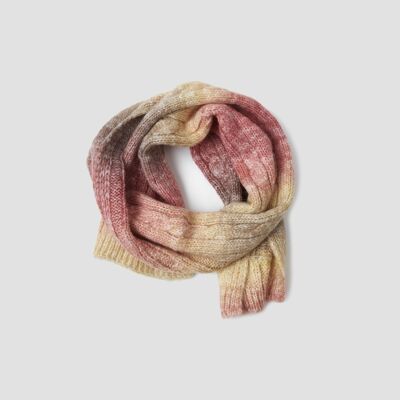 Gradient Striped Knit Scarf - Multiple - OS