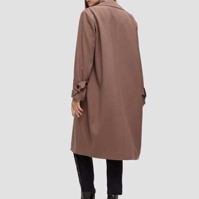 Single Button Coat - Taupe - M