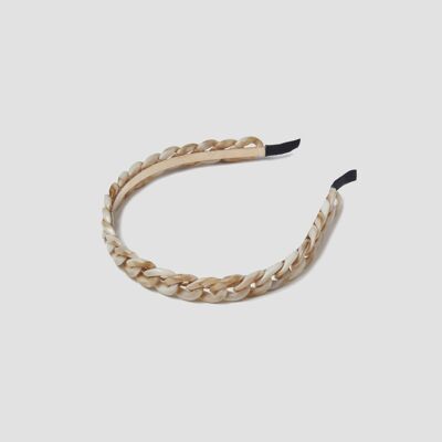 Geometric Chain Headband - Beige