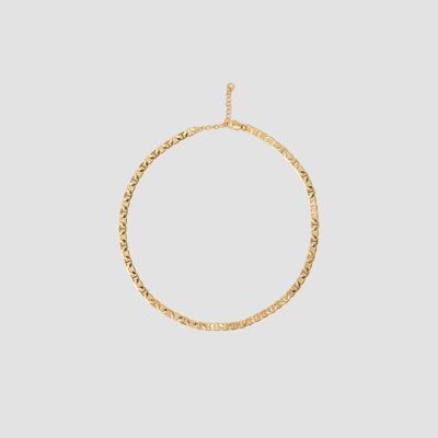 Flat Mariner Chain Necklace - Gold