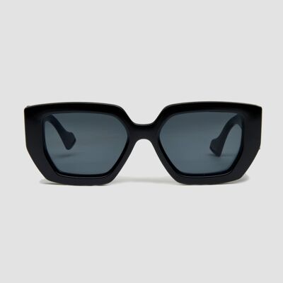 Retro Modern Sunglasses - Black - OS
