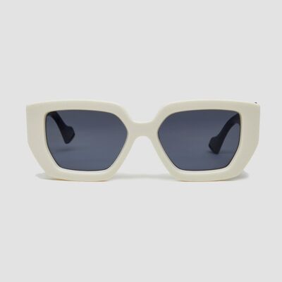 Retro Modern Sunglasses - White - OS