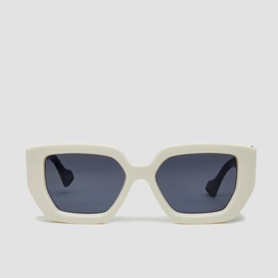 Retro Modern Sunglasses - White - OS