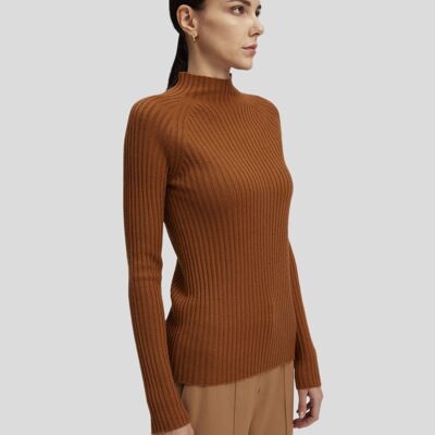 Knitted Tight Top - Rust red - M