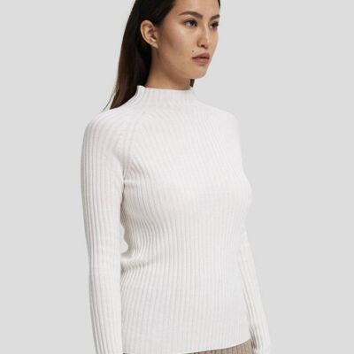 Knitted Tight Top - White - M