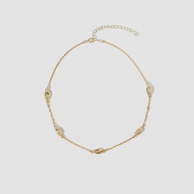 Stone Clavicle Necklace - Gold - OS