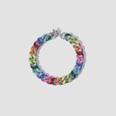 Multicolor Curb Chain Bracelet - Multiple