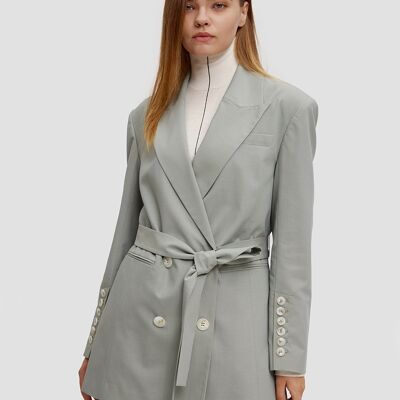 Belted Wrap Jacket - Pale green - S