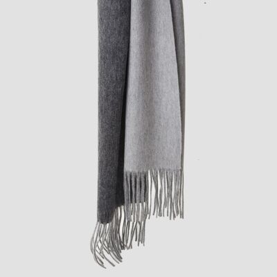 Gradient Wool Scarf - Gray