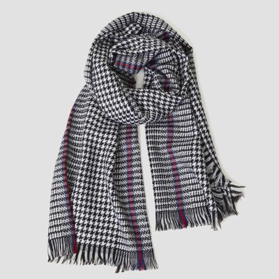 Frayed Edge Wool Scarf - Grey