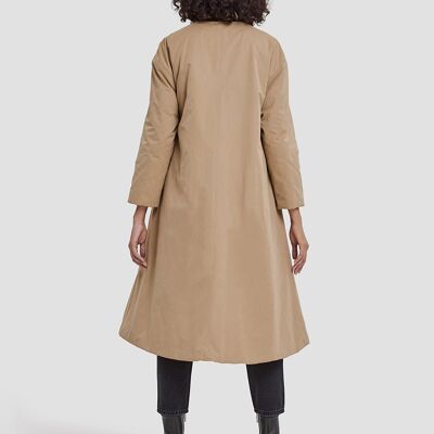 Cotton Padded Dress-coat - Light apricot - S