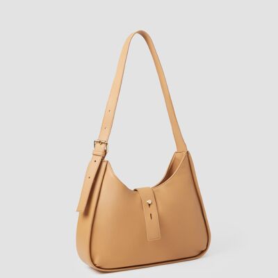 Hobo Button Bag - Beige