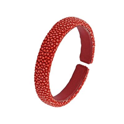 Bracelet galuchat rouge 10