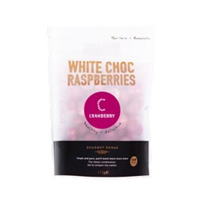 Framboises blanches au chocolat (paquet de 4)