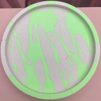 Coaster - Round (2 pieces) - Graffiti Lilac & Green