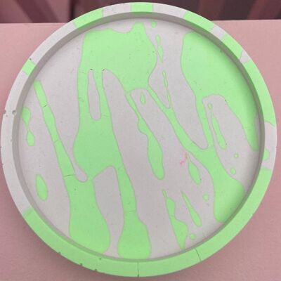 Coaster - Round (2 pieces) - Graffiti Lilac & Green