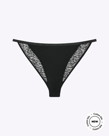 Culotte Ficelle Dentelle Noire 2