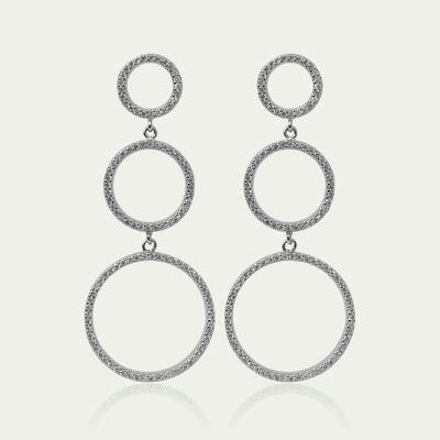 Boucles d'oreilles Cercles, argent sterling