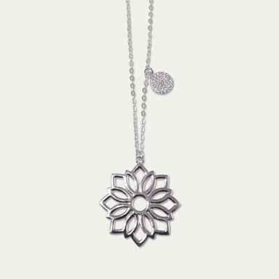 Necklace lotus, sterling silver