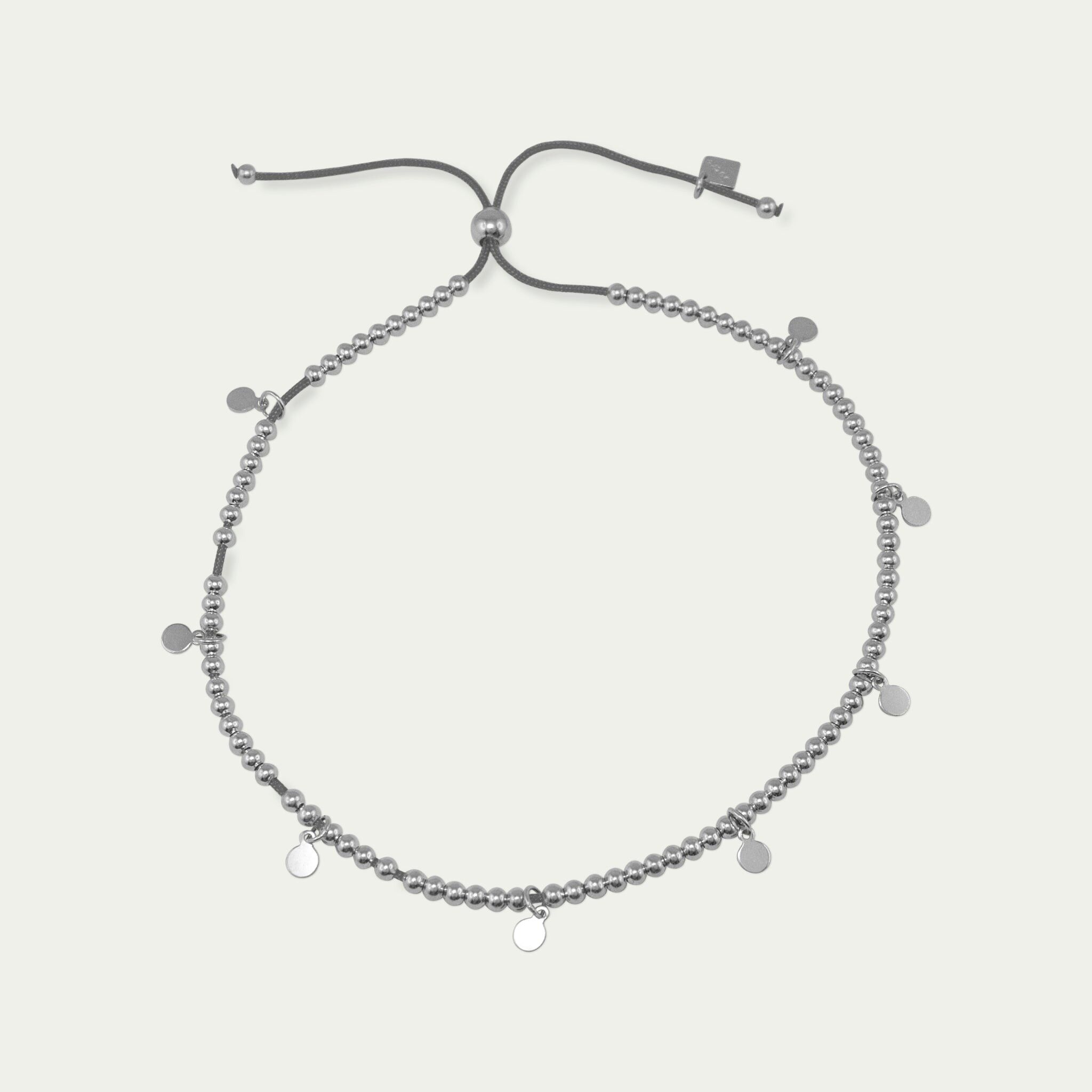 Tobilleras Sprinkle, plata de ley - Color de la banda