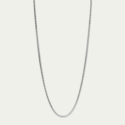 Box Chain Necklace, Sterling Silver
