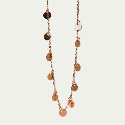 Necklace Mini Coin, rose gold plated