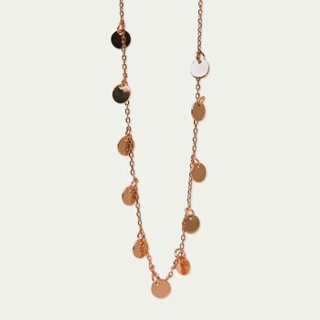 Collier Mini Coin, plaqué or rose 1