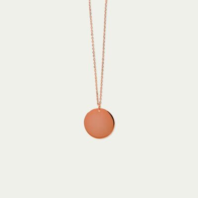 Necklace Big Coin, rose gold plated