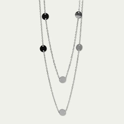 Collana portamonete lunga, in argento sterling