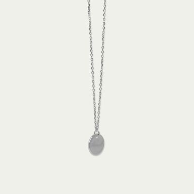 Necklace coin with a plate, sterling silver