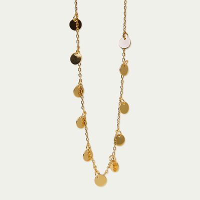 Necklace Mini Coin, yellow gold plated