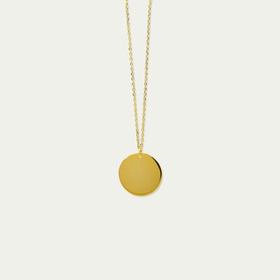 Necklace Big Coin, yellow gold plated