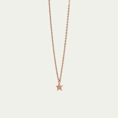 Halskette Mini Star, Roségold vergoldet